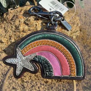 NWT Coach Embellished Rainbow Bag Charm 27254